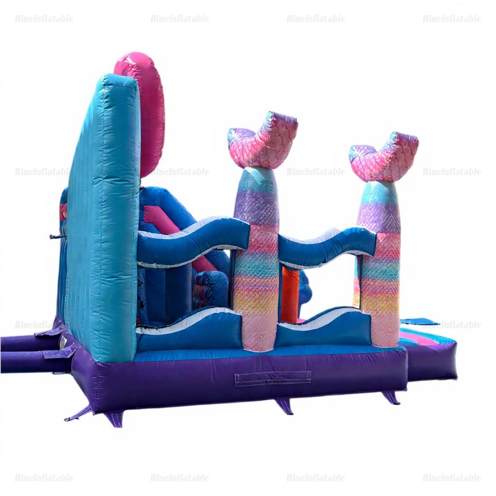 Mermaid Princess Inflatable Bounce House with Slide - Image 9