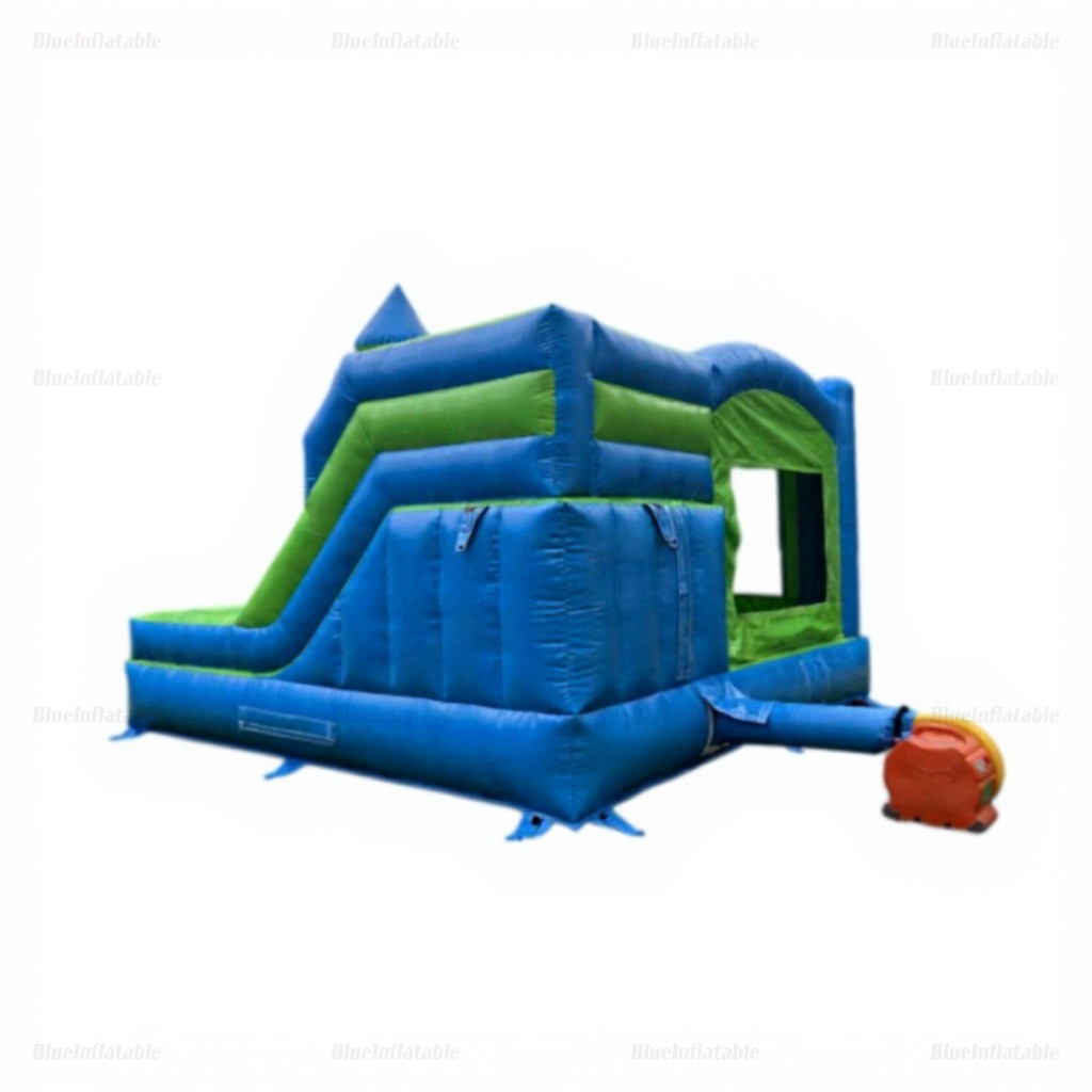 Blue & Green Inflatable Bounce House Castle - Image 5