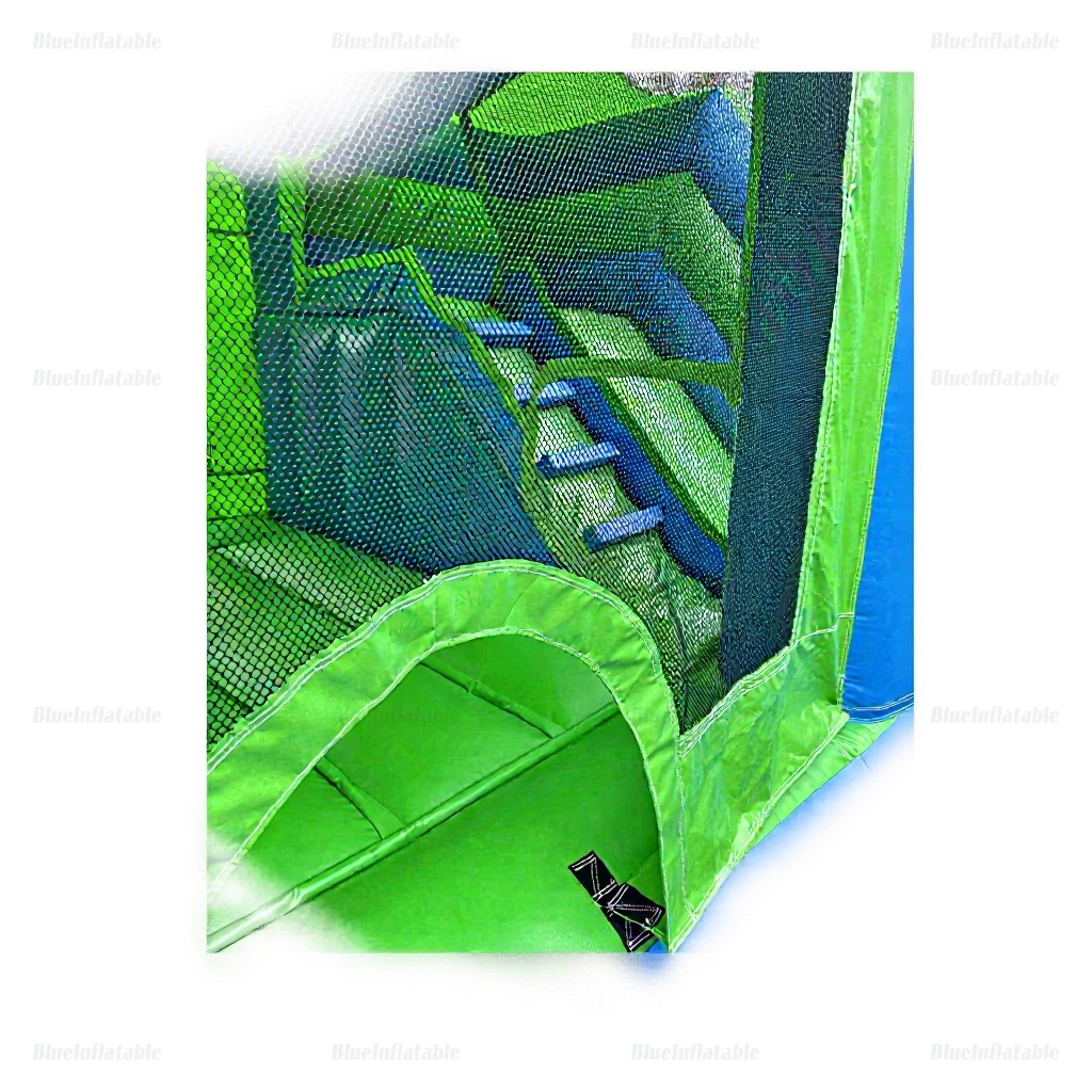 Blue & Green Inflatable Bounce House Castle - Image 8