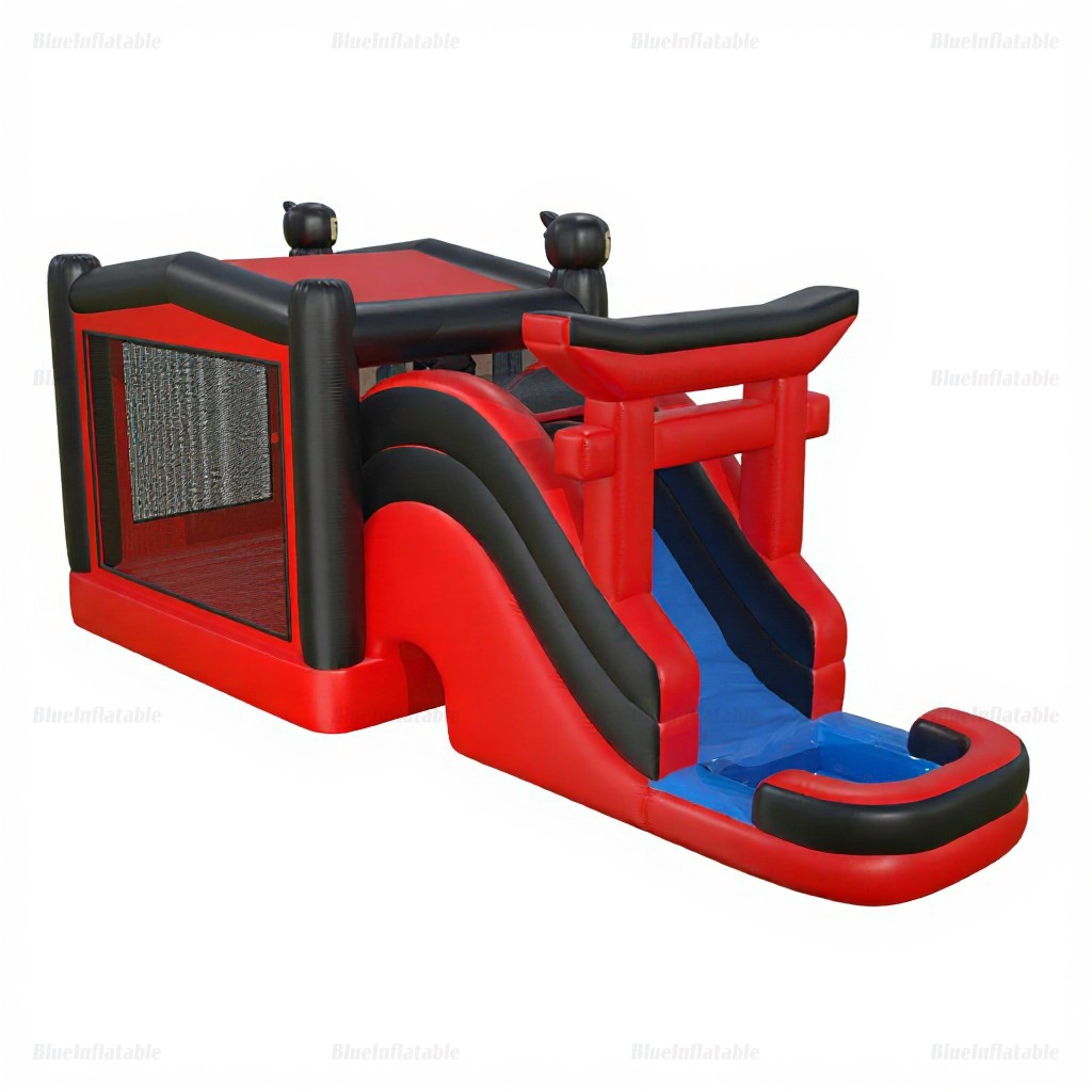 Red & Black Inflatable Bounce House Water Slide Combo - Image 6