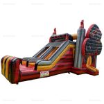 Monster Truck Inflatable Bounce House & Double Slide Combo
