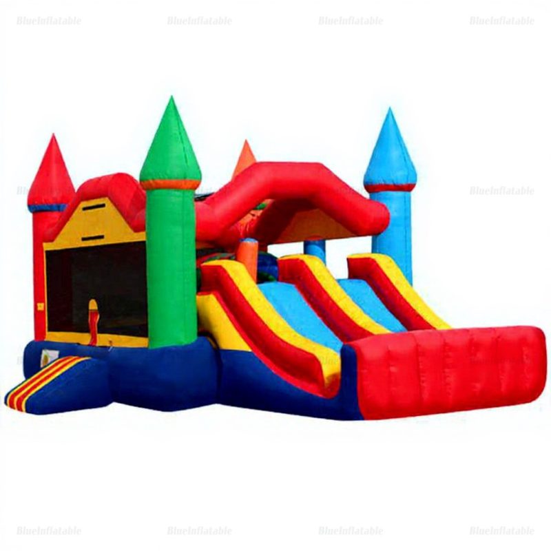 Party City Dual Castle Inflatable Bounce House Combo
