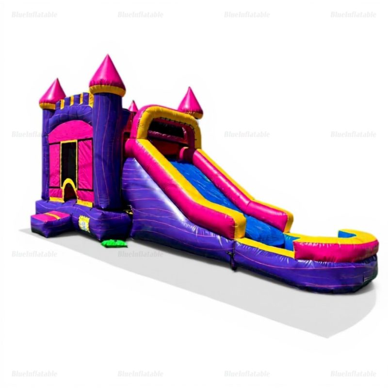 Pink Princess Bounce House with Slide & Ball Pit
