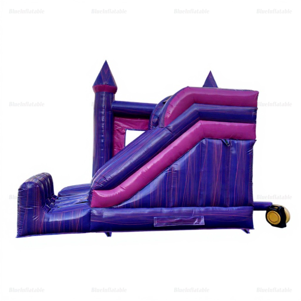 Pink & Purple Inflatable Bounce House Slide Combo - Image 3