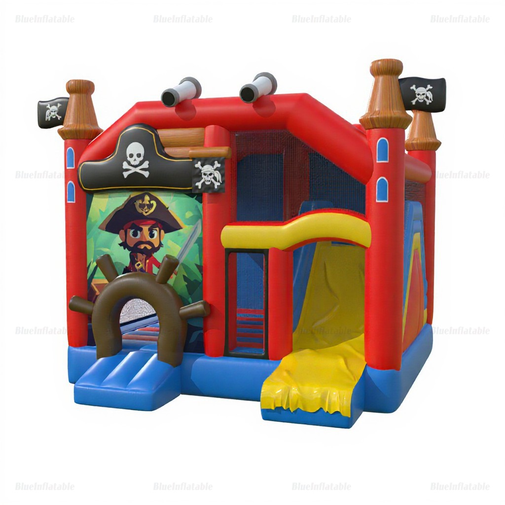 Pirate Inflatable Bounce House and Slide Combo Rental