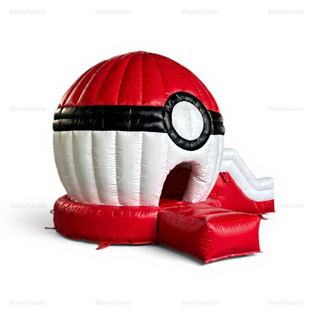 Pokeball Inflatable Bounce House Water Slide - Image 4