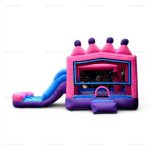 Princess Inflatable Bounce House & Wet Dry Slide Combo
