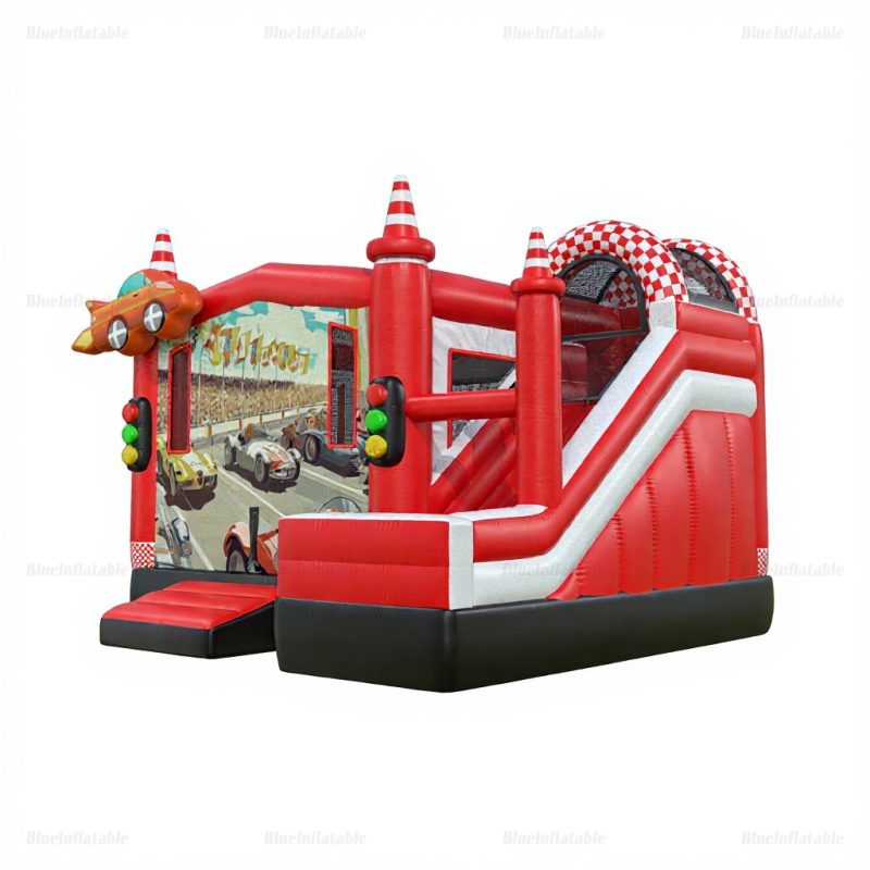 Race Car Inflatable Bounce House with Slide Combo