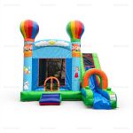 Rainbow Balloon Combo Inflatable Bounce House with Slide