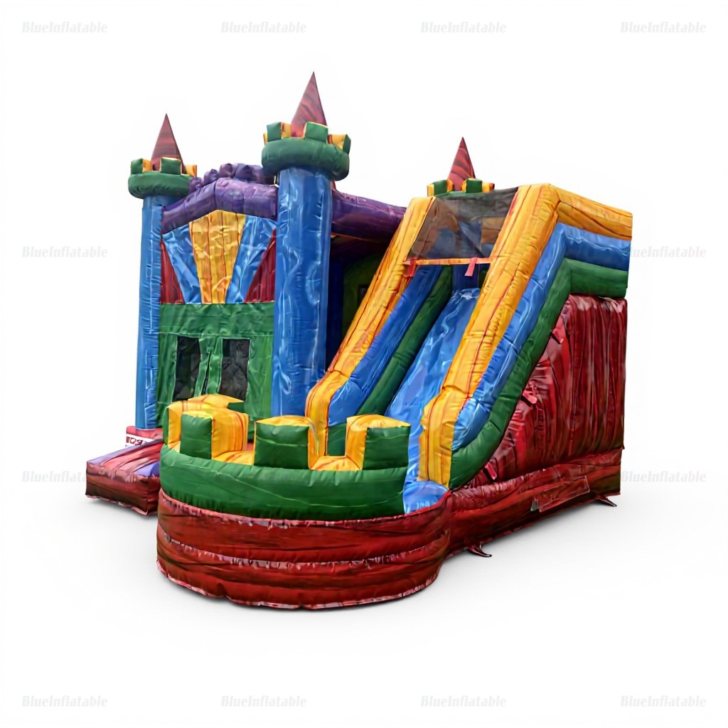 Rainbow Inflatable Bounce House and Slide Combo - Image 2