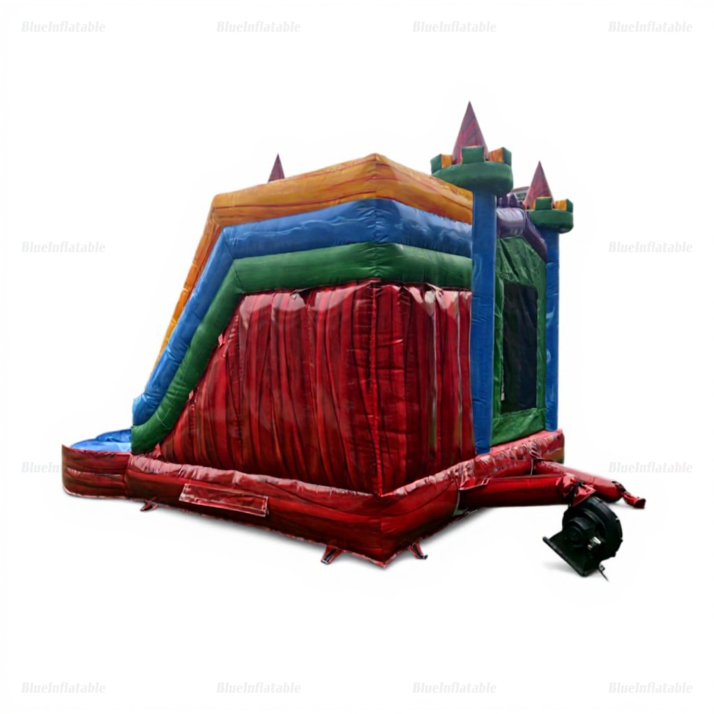 Rainbow Inflatable Bounce House and Slide Combo - Image 4