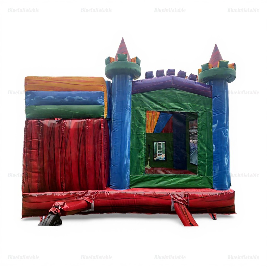 Rainbow Inflatable Bounce House and Slide Combo - Image 5