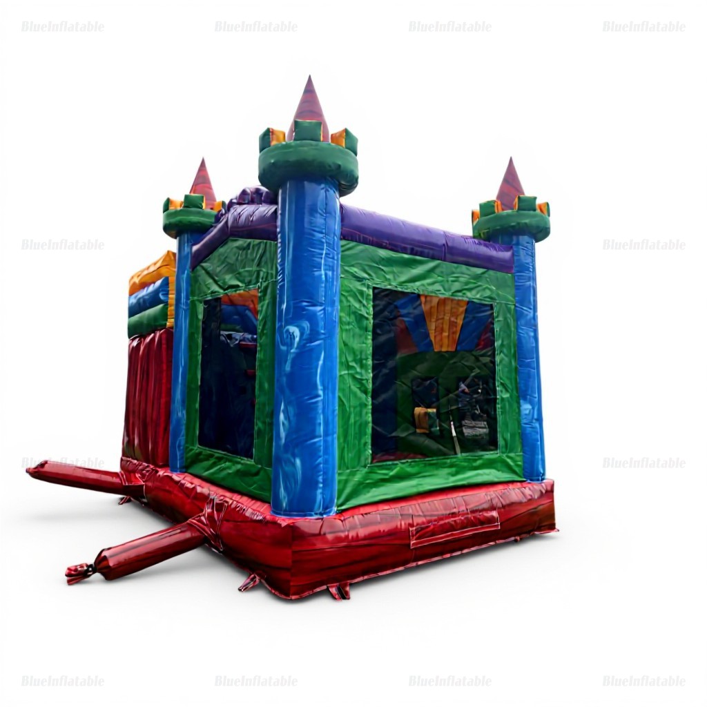 Rainbow Inflatable Bounce House and Slide Combo - Image 6