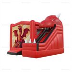 Red Dragon Inflatable Slide & Jumping Castle Combo Hire