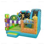 Safari Animal Inflatable Slide & Bounce House Combo
