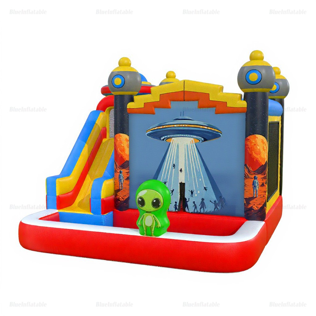 Space Bounce House & Pool Slide Combo Rental