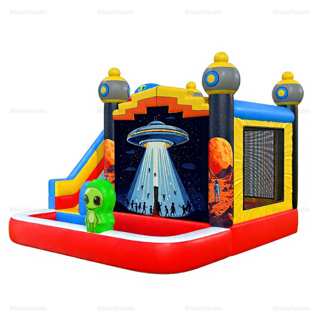 Space Bounce House & Pool Slide Combo Rental - Image 2