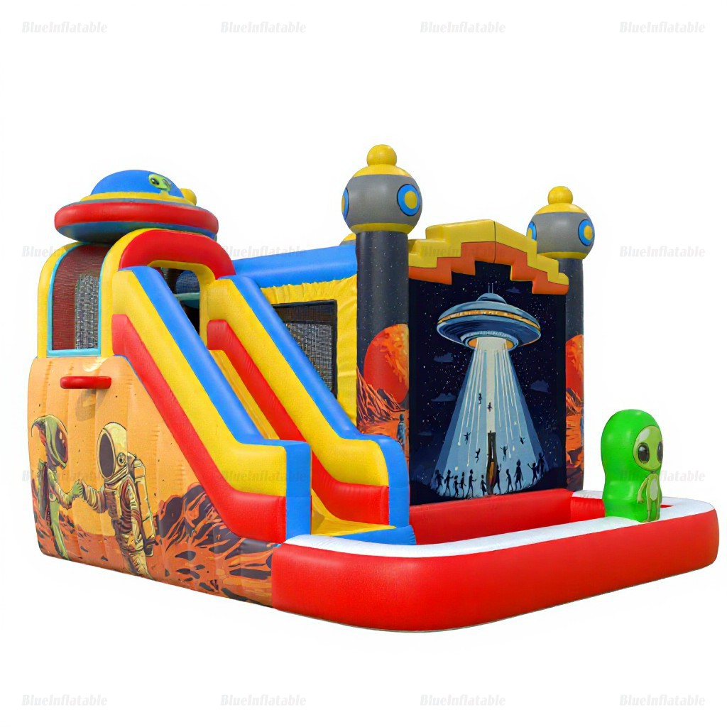 Space Bounce House & Pool Slide Combo Rental - Image 3
