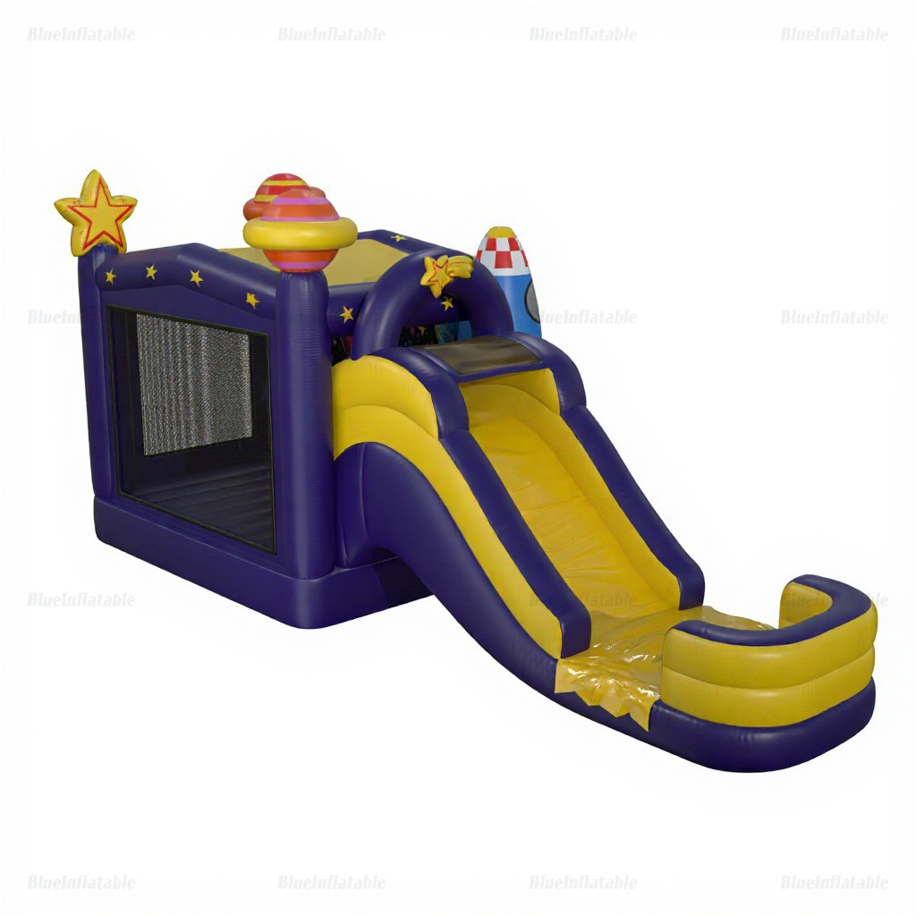 Space-Themed Inflatable Water Slide & Bounce House Combo - Image 5
