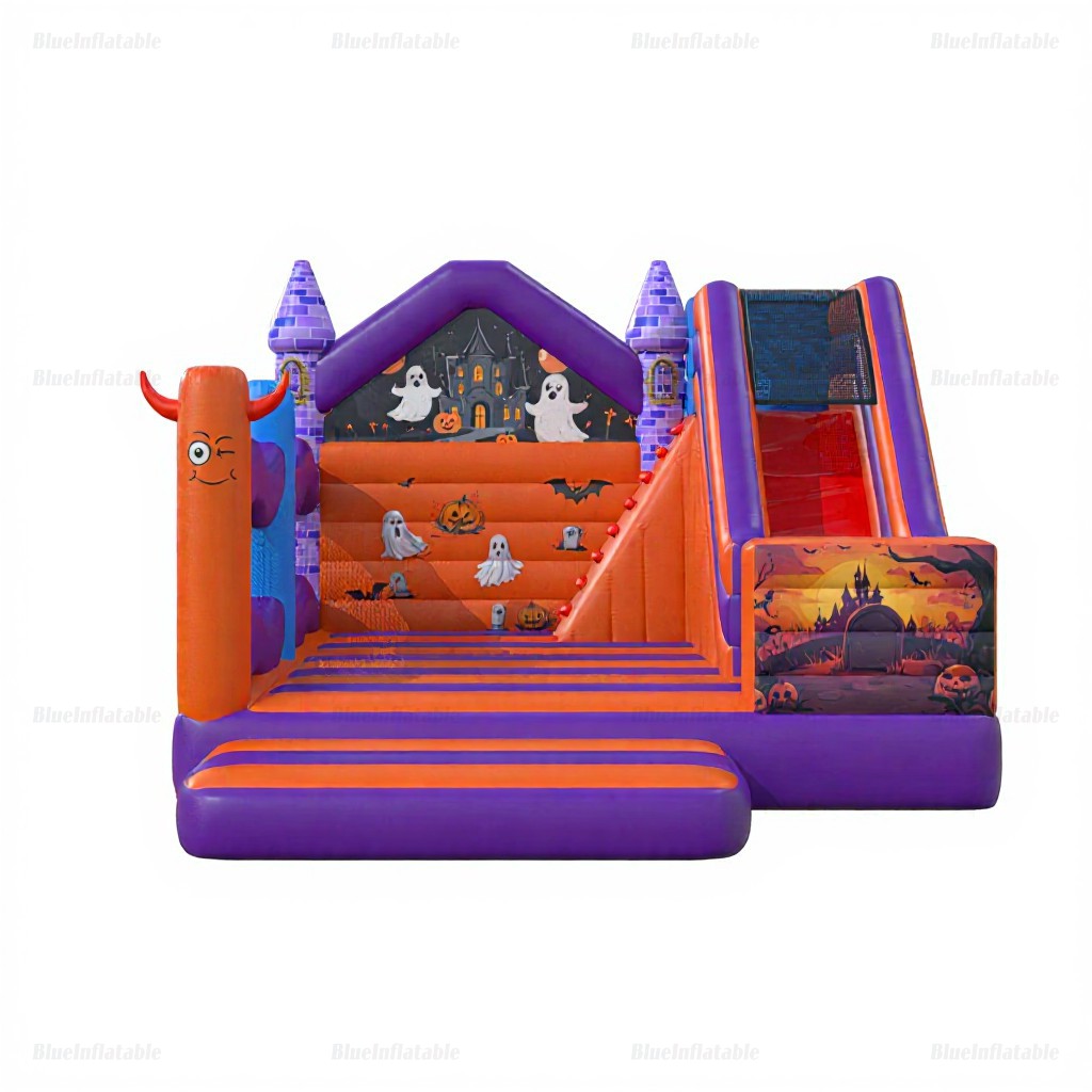 Halloween Inflatable Bounce House with Slide Combo - Image 2