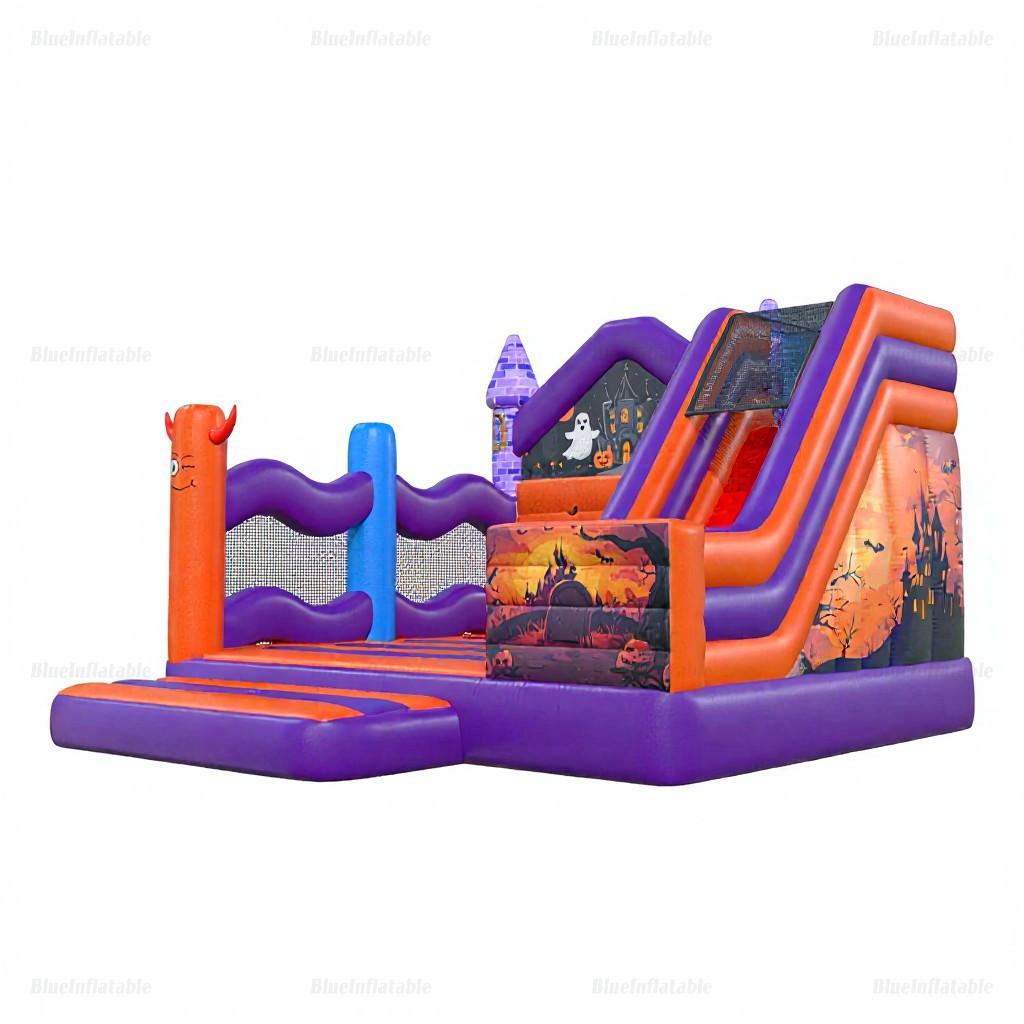 Halloween Inflatable Bounce House with Slide Combo - Image 3