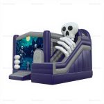 Haunted Skeleton Inflatable Bounce House with Slide
