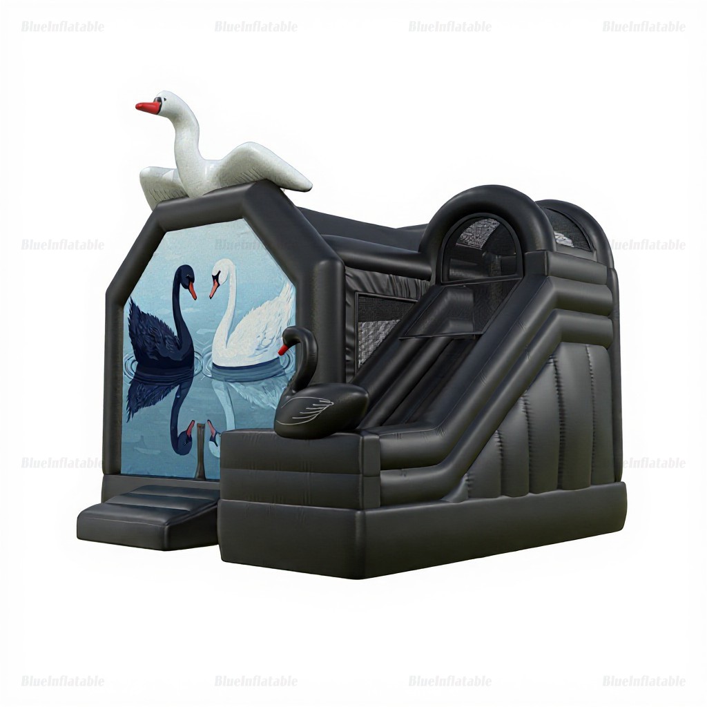 Swan Lake Inflatable Bounce House Slide Combo for Adults