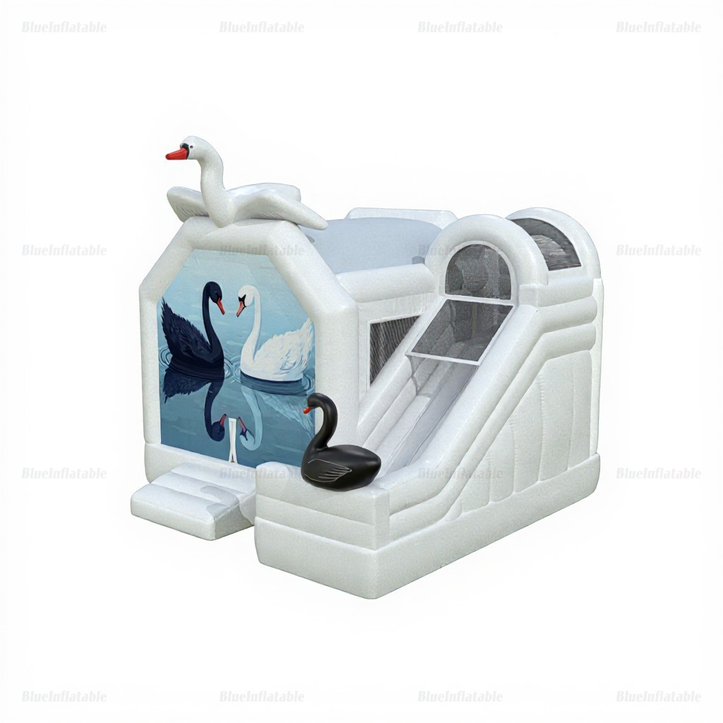 Swan Lake Inflatable Bounce House & Slide Combo Rental - Image 6