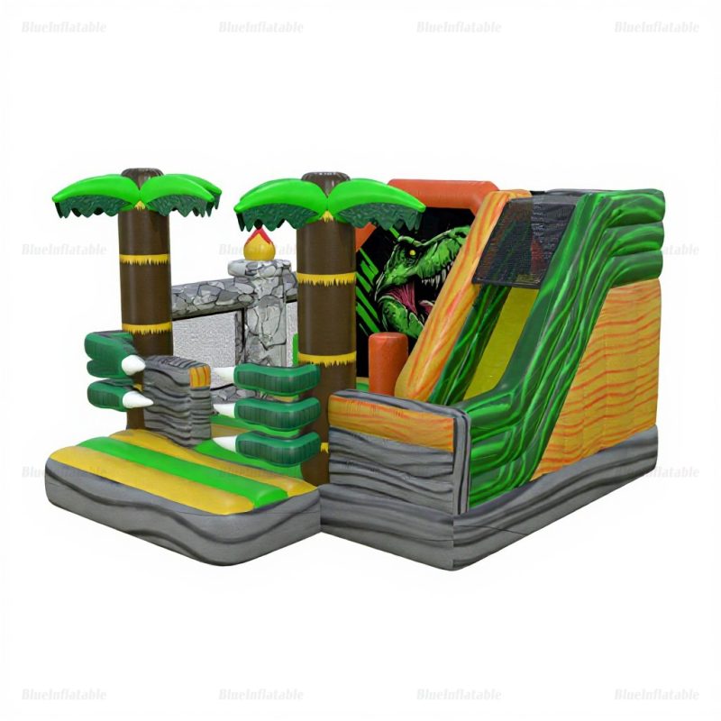 T-Rex Dinosaur Combo Bounce House with Slide