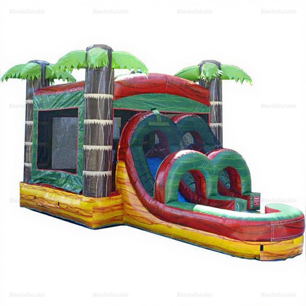 Tropical Palm Inflatable Water Slide & Bounce House