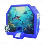 Underwater Shark & Ocean Inflatable Bouncy Castle for Adults