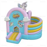 Unicorn Inflatable Bounce House with Slide Rental