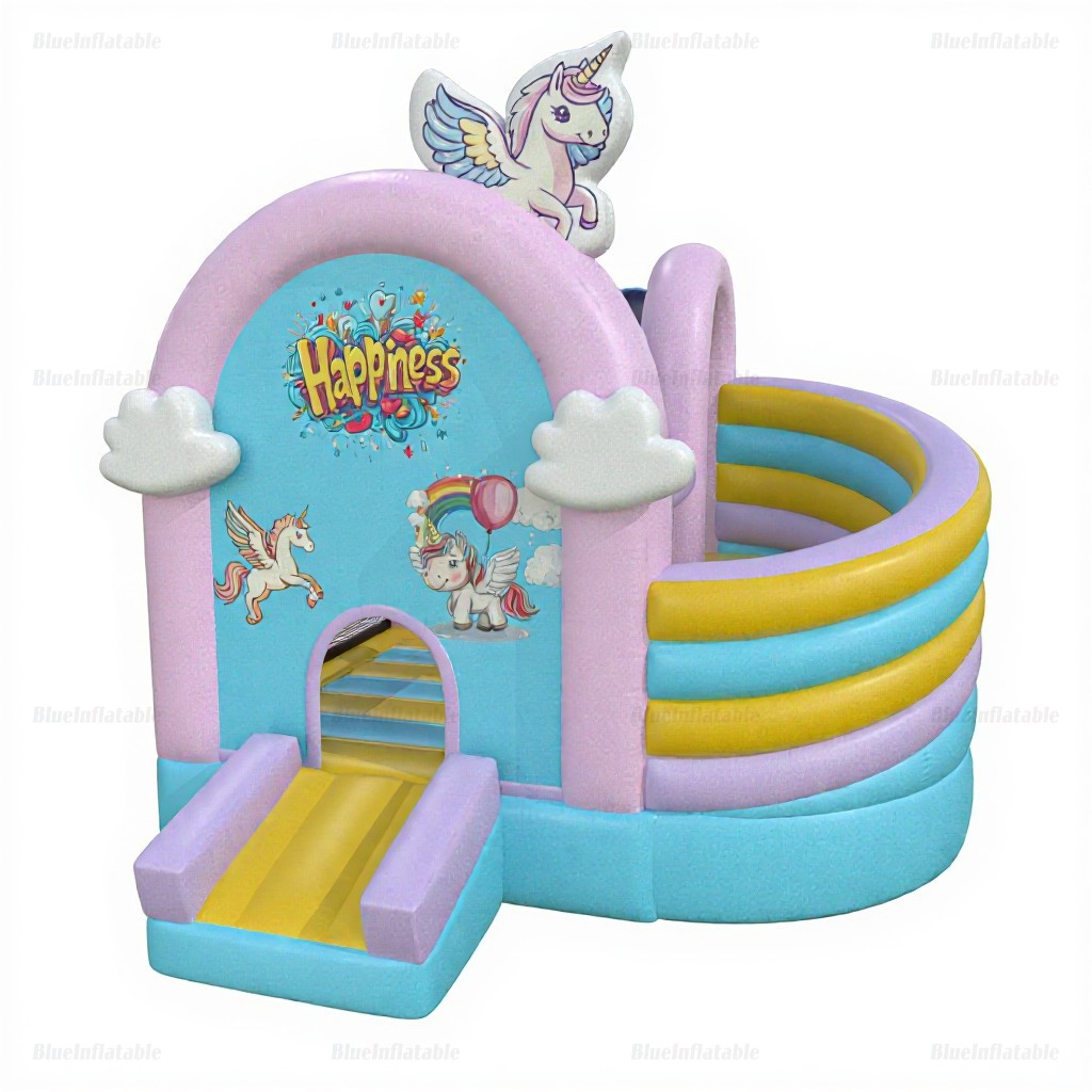 Unicorn Inflatable Bounce House with Slide Rental