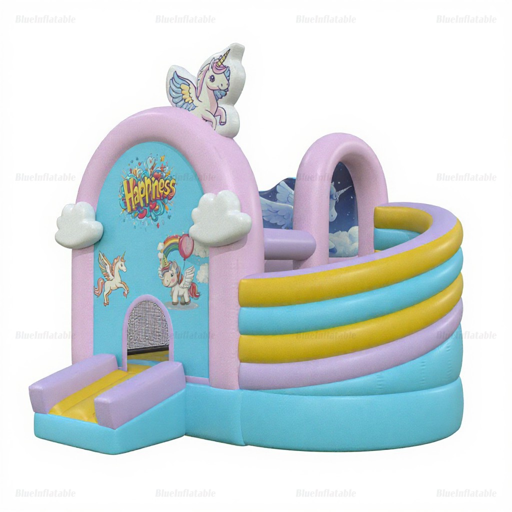 Unicorn Inflatable Bounce House with Slide Rental - Image 2