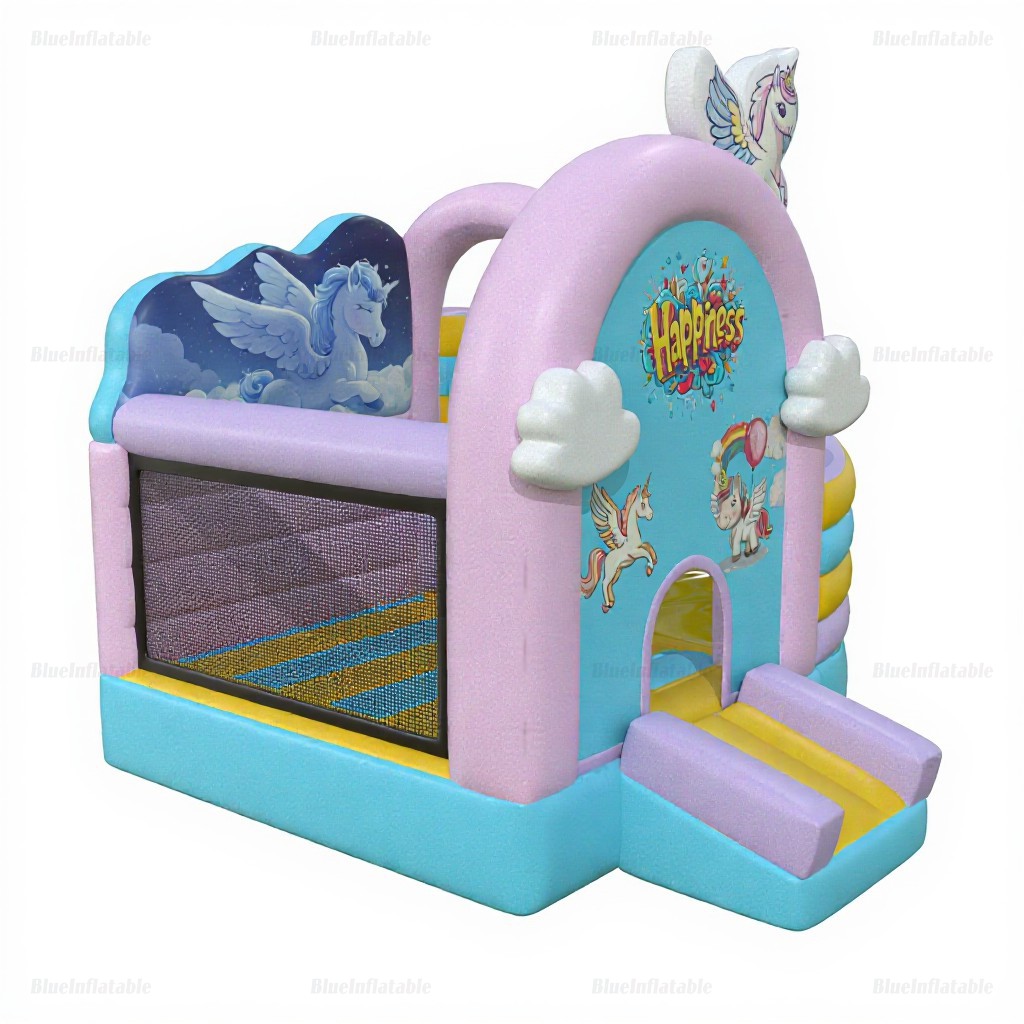 Unicorn Inflatable Bounce House with Slide Rental - Image 6