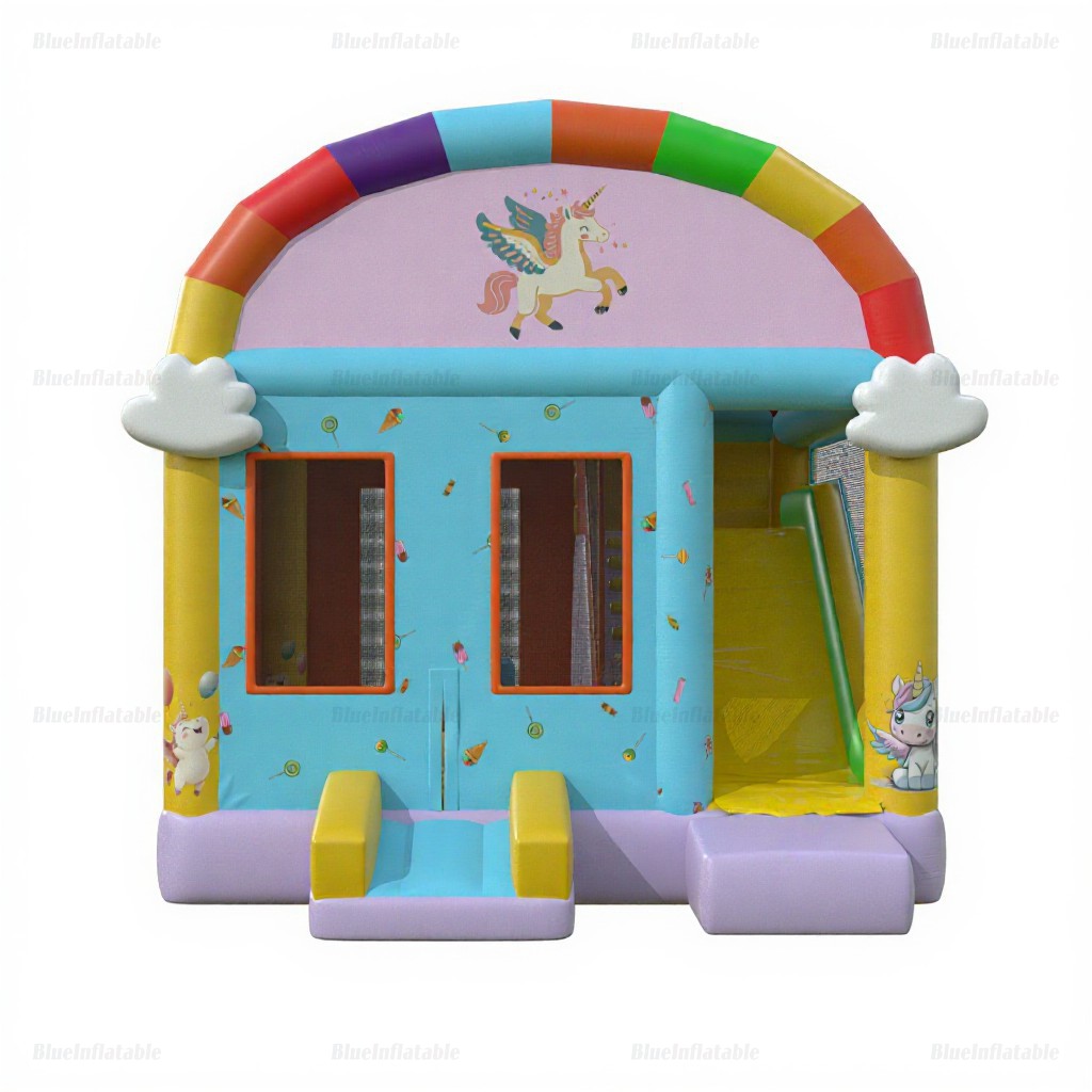 Unicorn Party Inflatable Bounce House with Slide - Image 6
