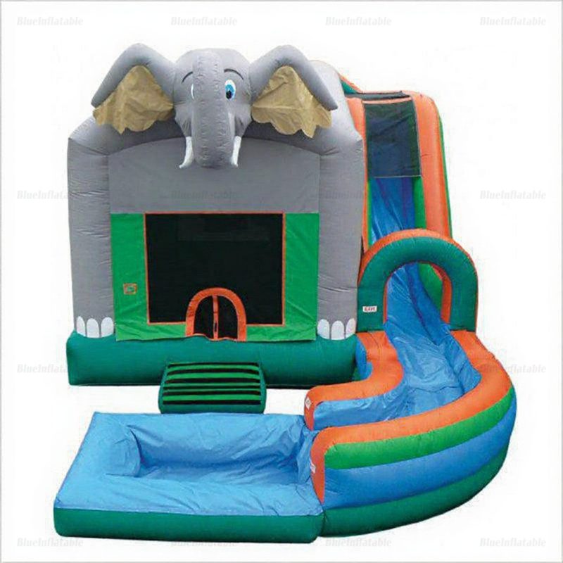 Jungle Combo Inflatable Water Slide & Bounce House