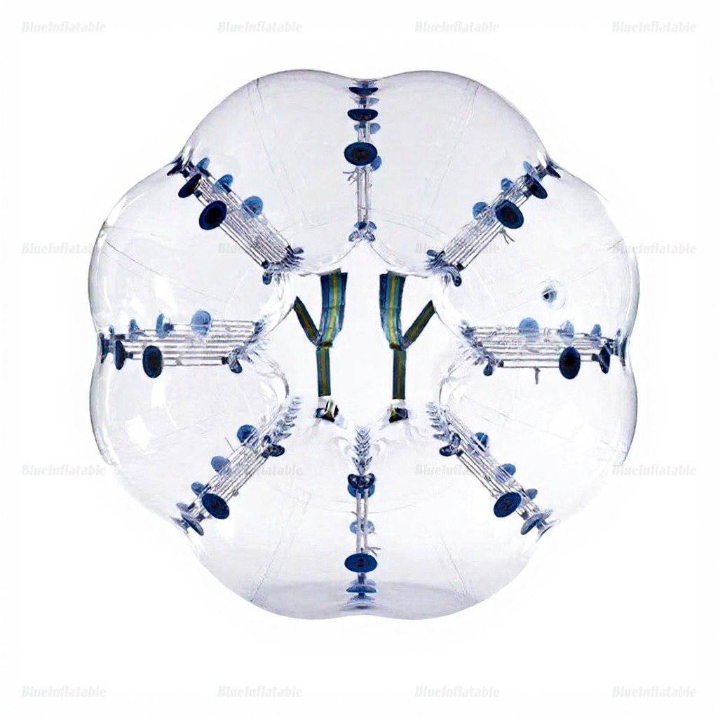 1.5M Blue Dot Bubble Soccer Ball - Image 3