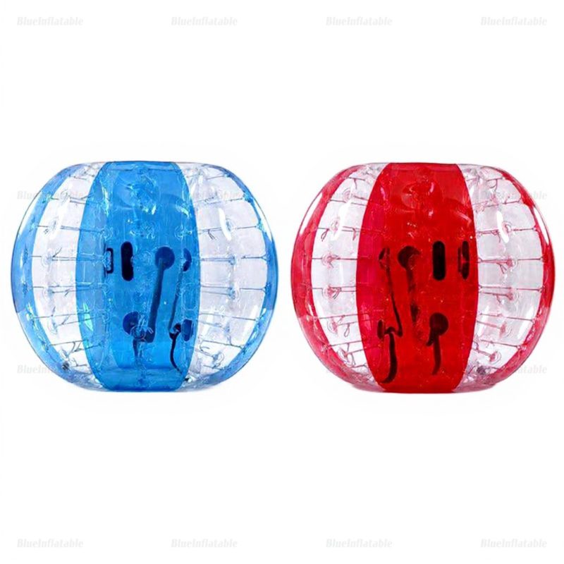 5 Red & 5 Blue Flower Bubble Soccer Balls Set with Air Pump