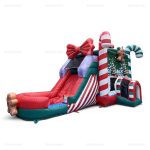 Candy Cane Christmas Tree Inflatable Water Slide & Bounce House