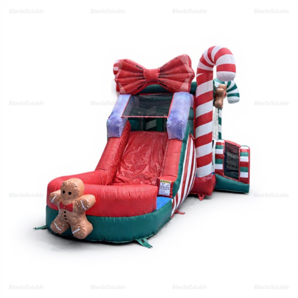 Candy Cane Christmas Tree Inflatable Water Slide & Bounce House - Image 7