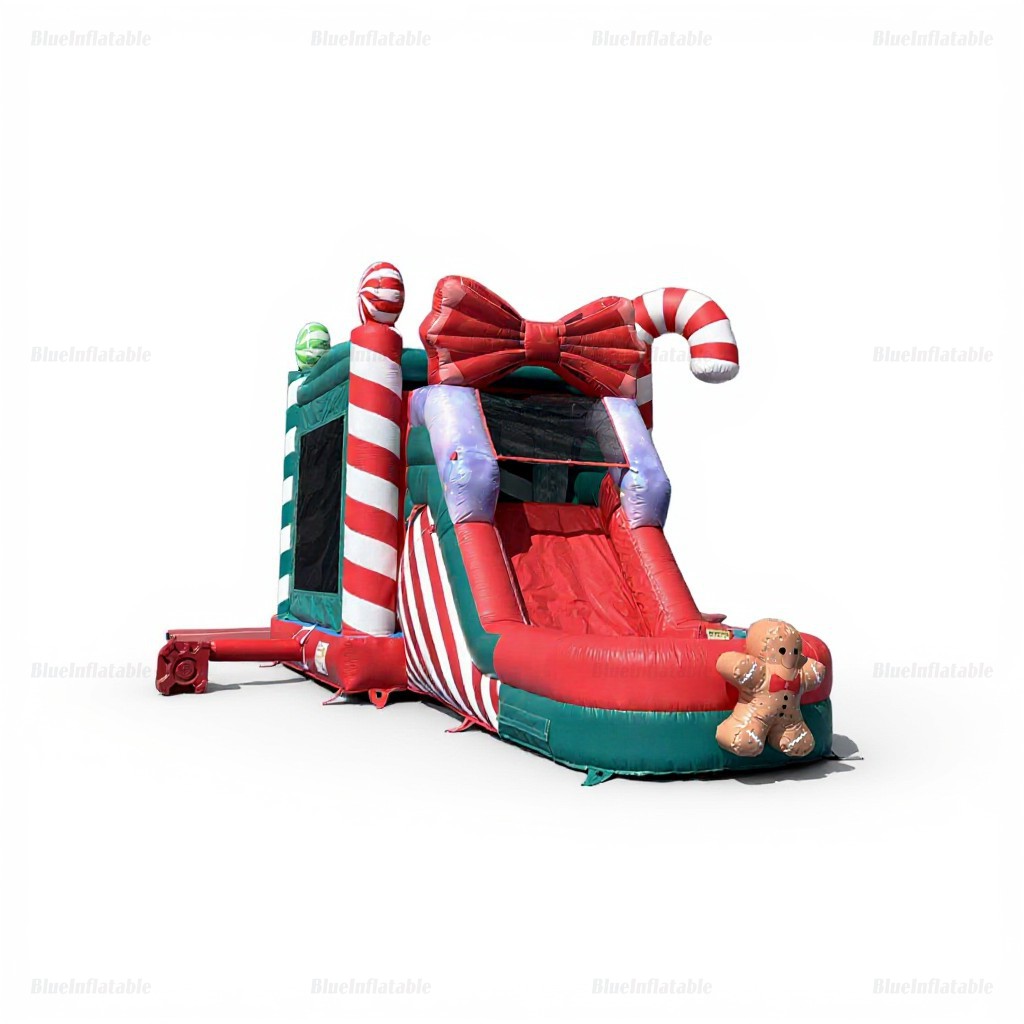 Candy Cane Christmas Tree Inflatable Water Slide & Bounce House - Image 8