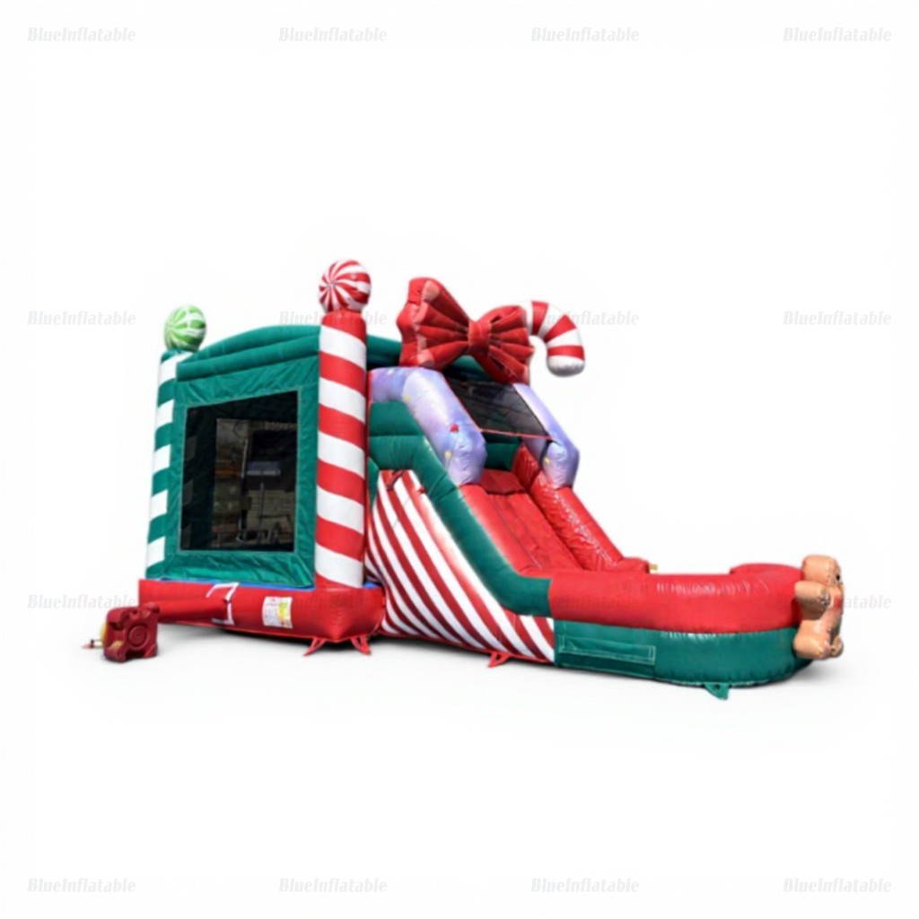 Candy Cane Christmas Tree Inflatable Water Slide & Bounce House - Image 9