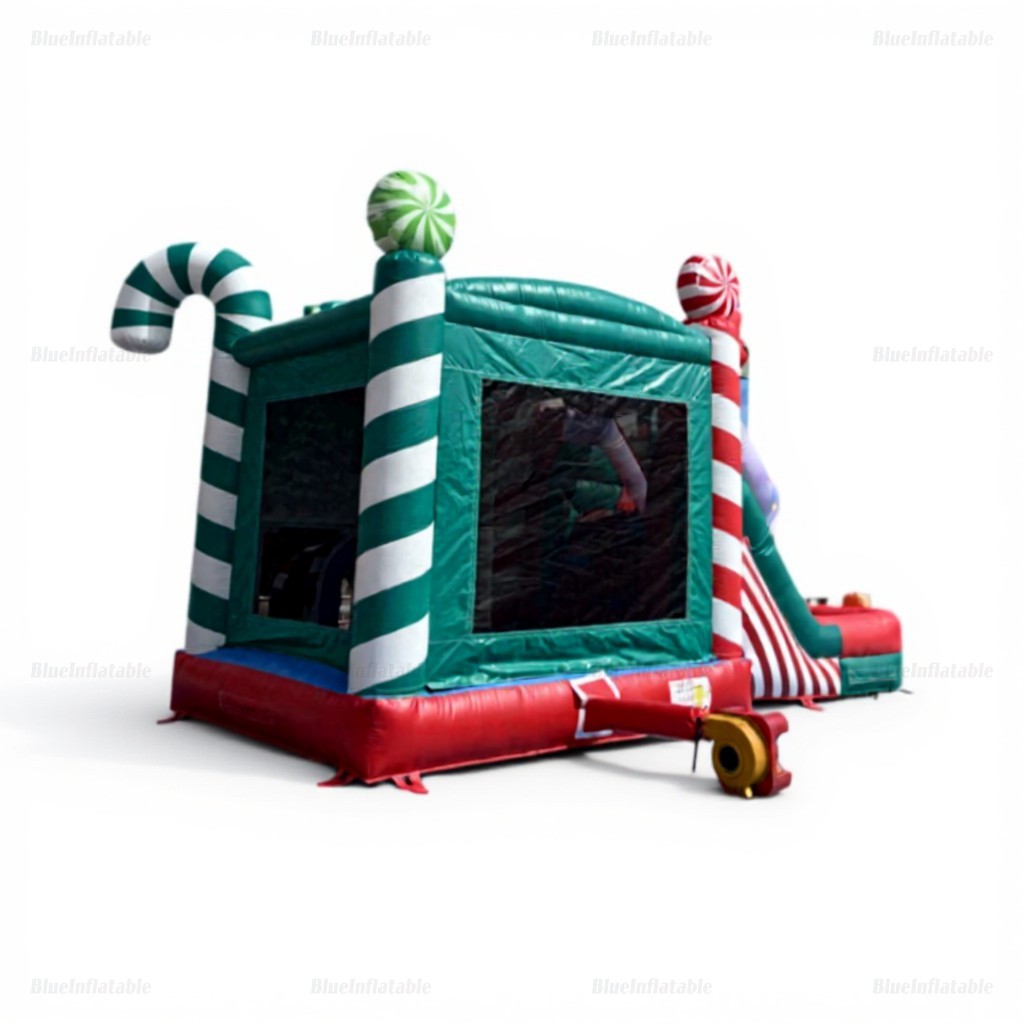 Candy Cane Christmas Tree Inflatable Water Slide & Bounce House - Image 11