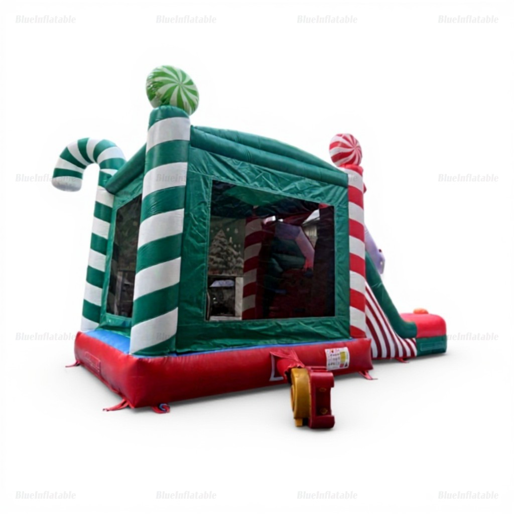 Candy Cane Christmas Tree Inflatable Water Slide & Bounce House - Image 14