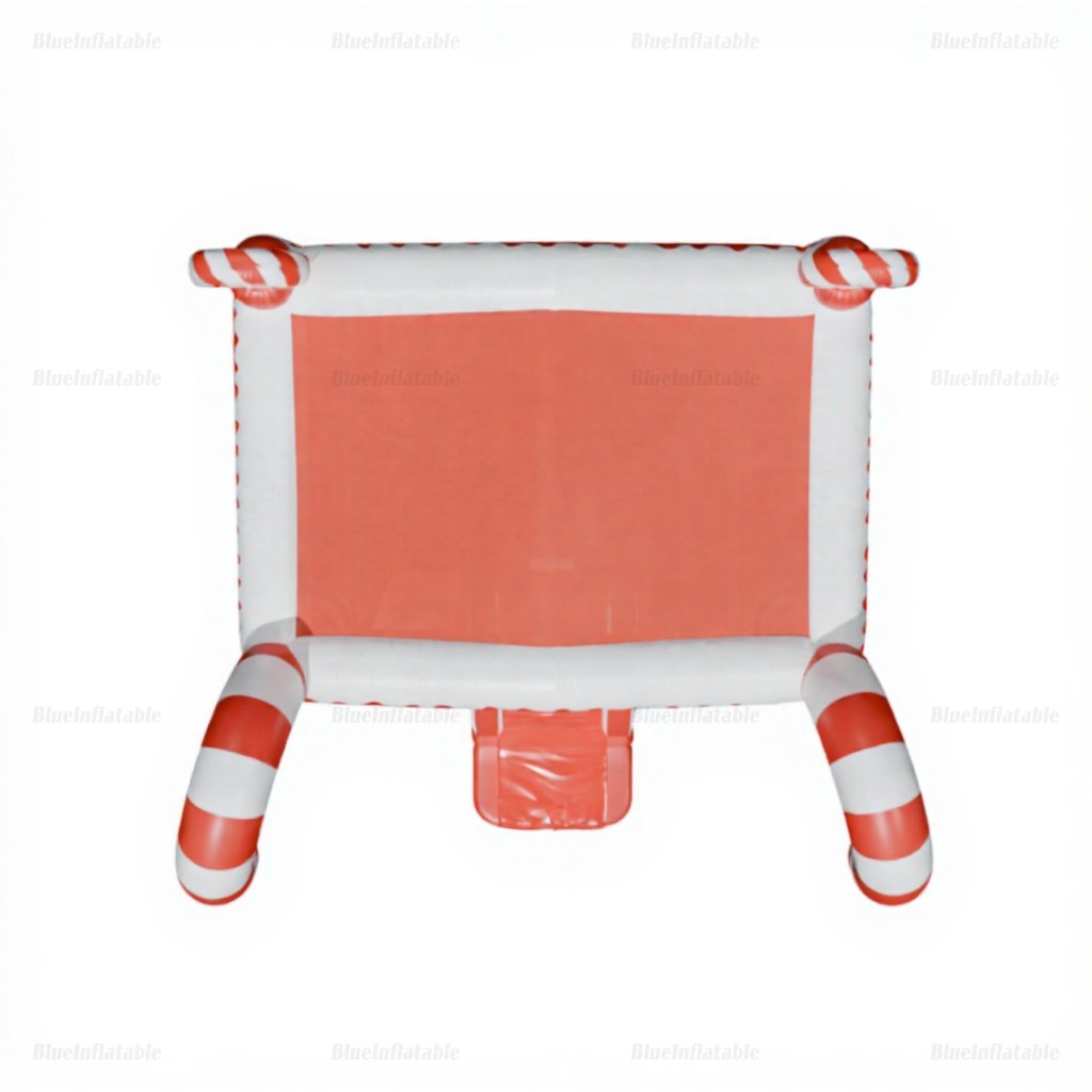 Candy Cane Christmas Inflatable Bounce House with Slide - Image 3