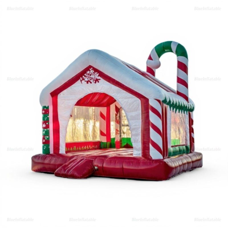 Candy Cane Christmas Inflatable Bouncy House