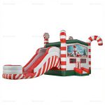 Candy Cane Christmas Bounce House & Water Slide Combo