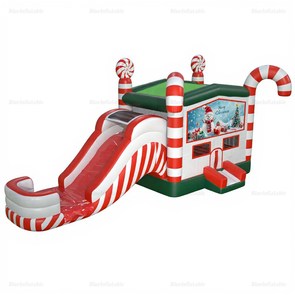 Candy Cane Christmas Bounce House & Water Slide Combo - Image 6