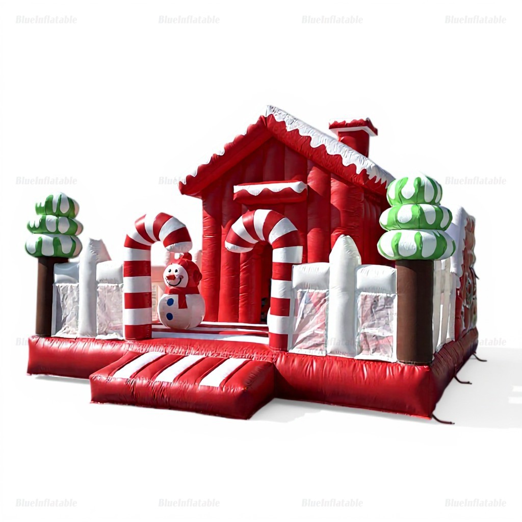 Christmas Candy Land Inflatable Bounce House Slide Combo - Image 4